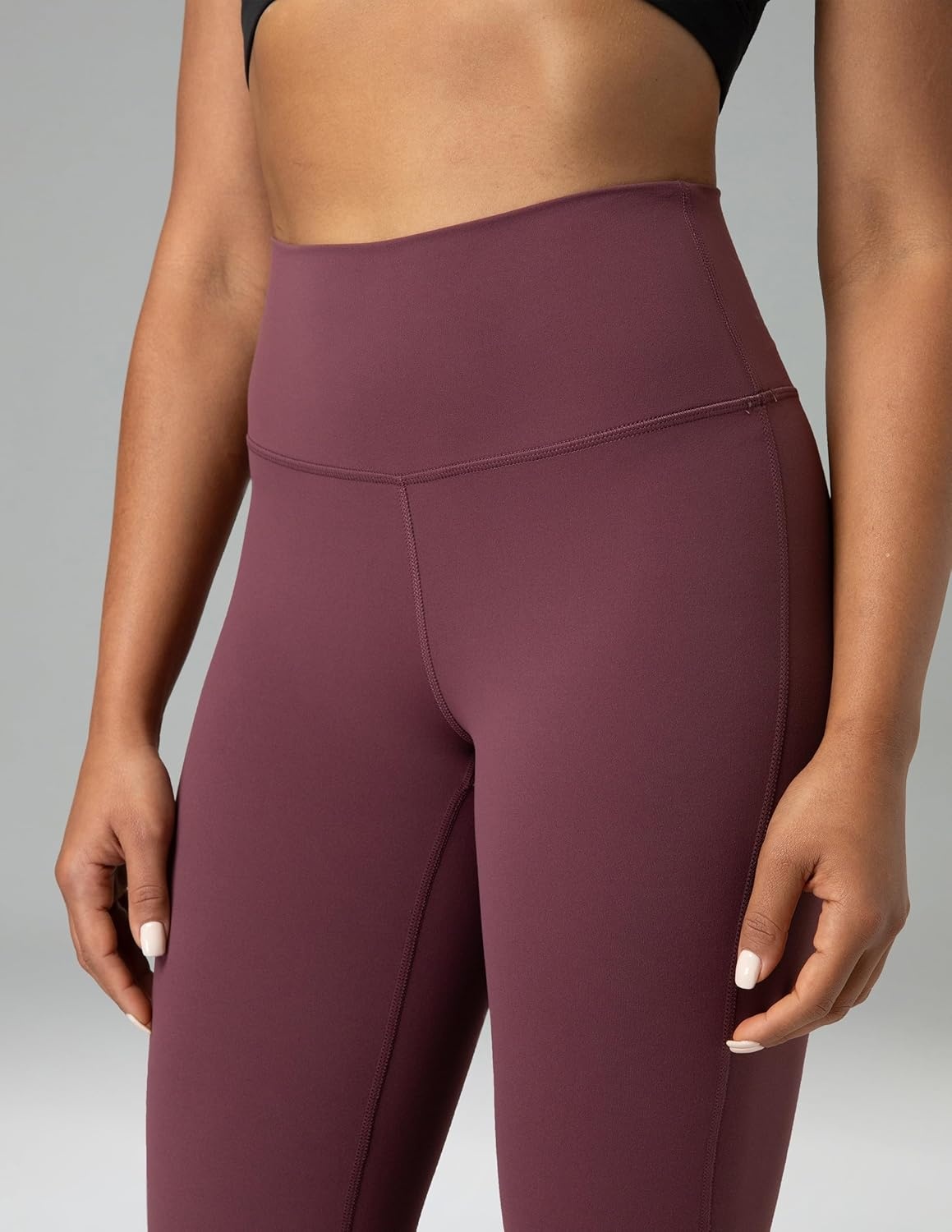 image:imageColorfulkoala Womens Dreamlux Workout Flared Leggings High Waisted Wide Leg Bootcut Yoga Pants 295 315 InseamPlum Red
