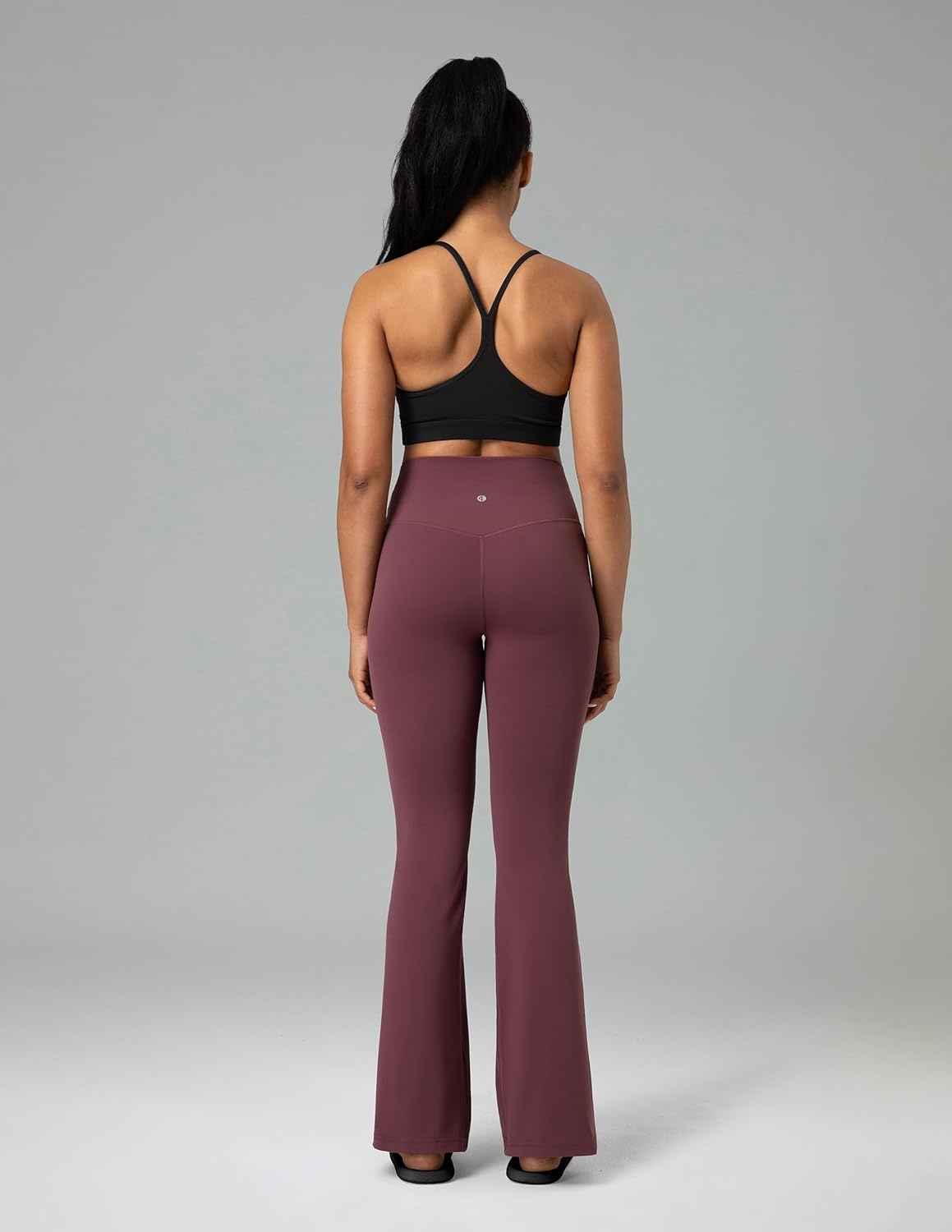 image:imageColorfulkoala Womens Dreamlux Workout Flared Leggings High Waisted Wide Leg Bootcut Yoga Pants 295 315 InseamPlum Red