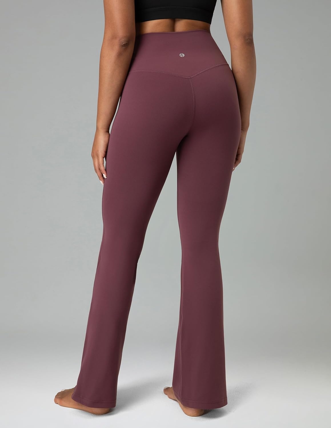 image:imageColorfulkoala Womens Dreamlux Workout Flared Leggings High Waisted Wide Leg Bootcut Yoga Pants 295 315 InseamPlum Red