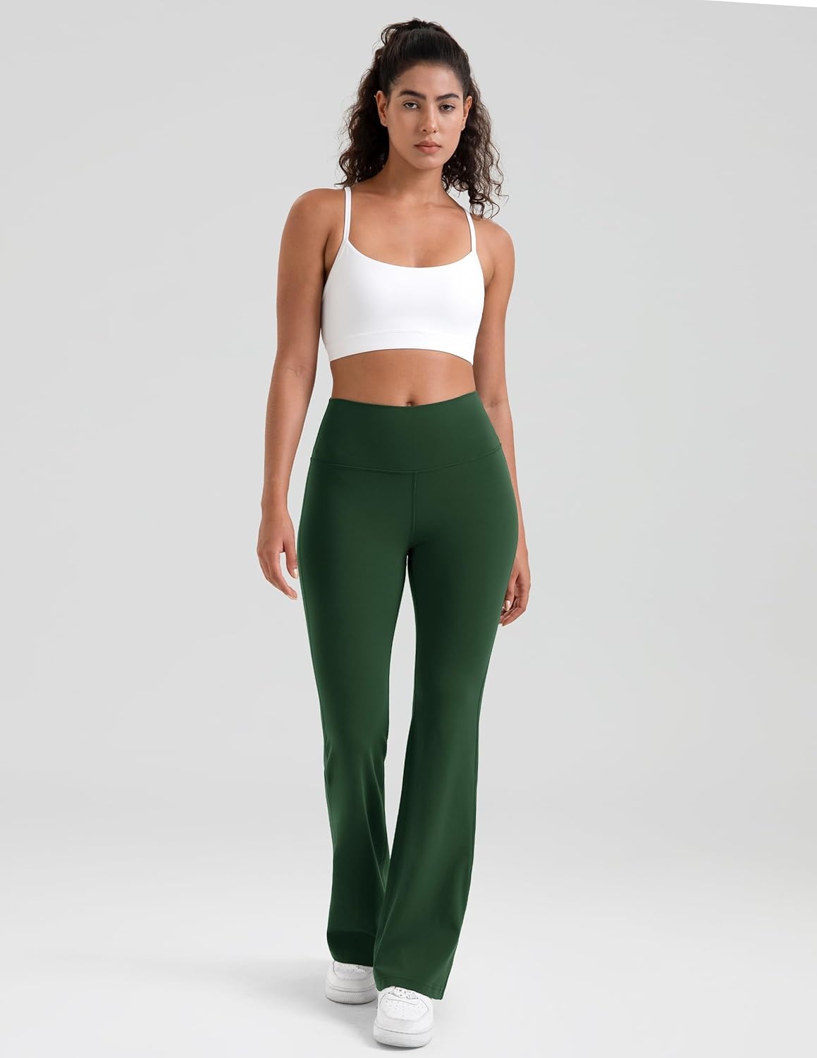 image:imageColorfulkoala Womens Dreamlux Workout Flared Leggings High Waisted Wide Leg Bootcut Yoga Pants 295 315 InseamRosin