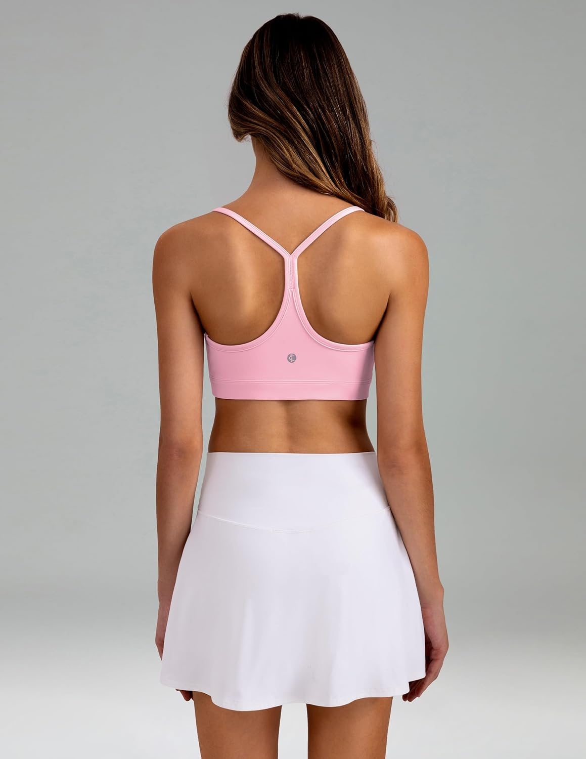 image:imageColorfulkoala Womens Dreamlux Y Back Sports Bra Low Impact Padded Workout Top with Built in Bra AC CupsAlmond Blossom