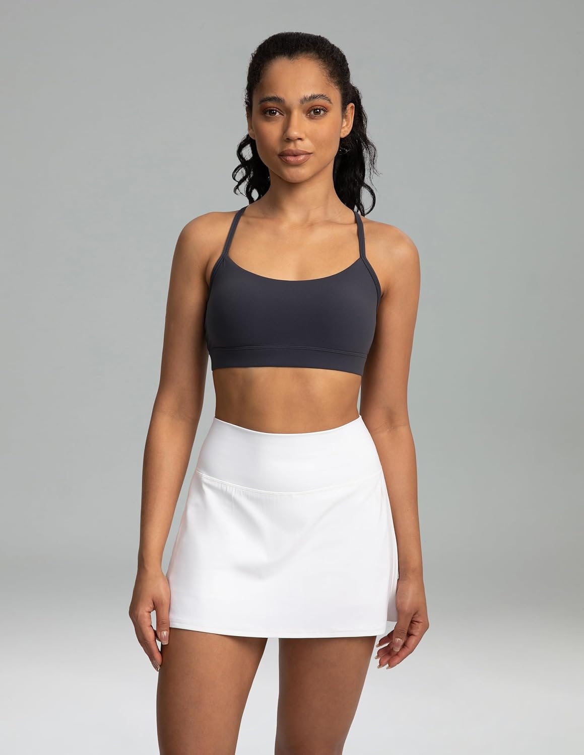 image:imageColorfulkoala Womens Dreamlux Y Back Sports Bra Low Impact Padded Workout Top with Built in Bra AC CupsBlue Ink