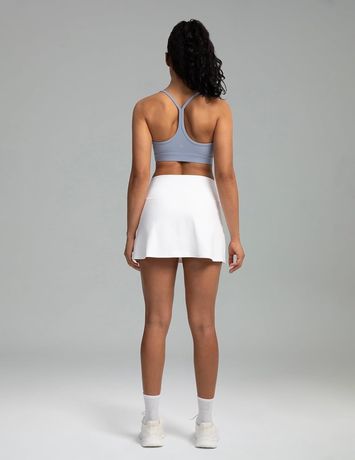image:imageColorfulkoala Womens Dreamlux Y Back Sports Bra Low Impact Padded Workout Top with Built in Bra AC CupsChambray