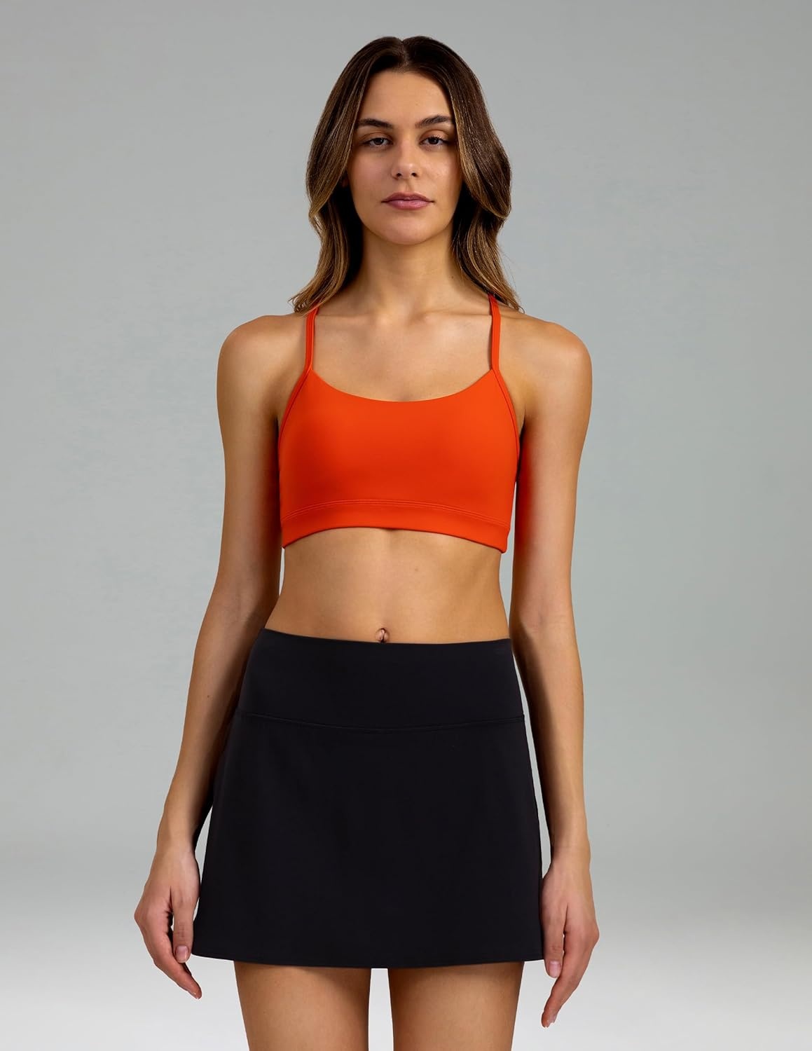 image:imageColorfulkoala Womens Dreamlux Y Back Sports Bra Low Impact Padded Workout Top with Built in Bra AC CupsCherry Tomato