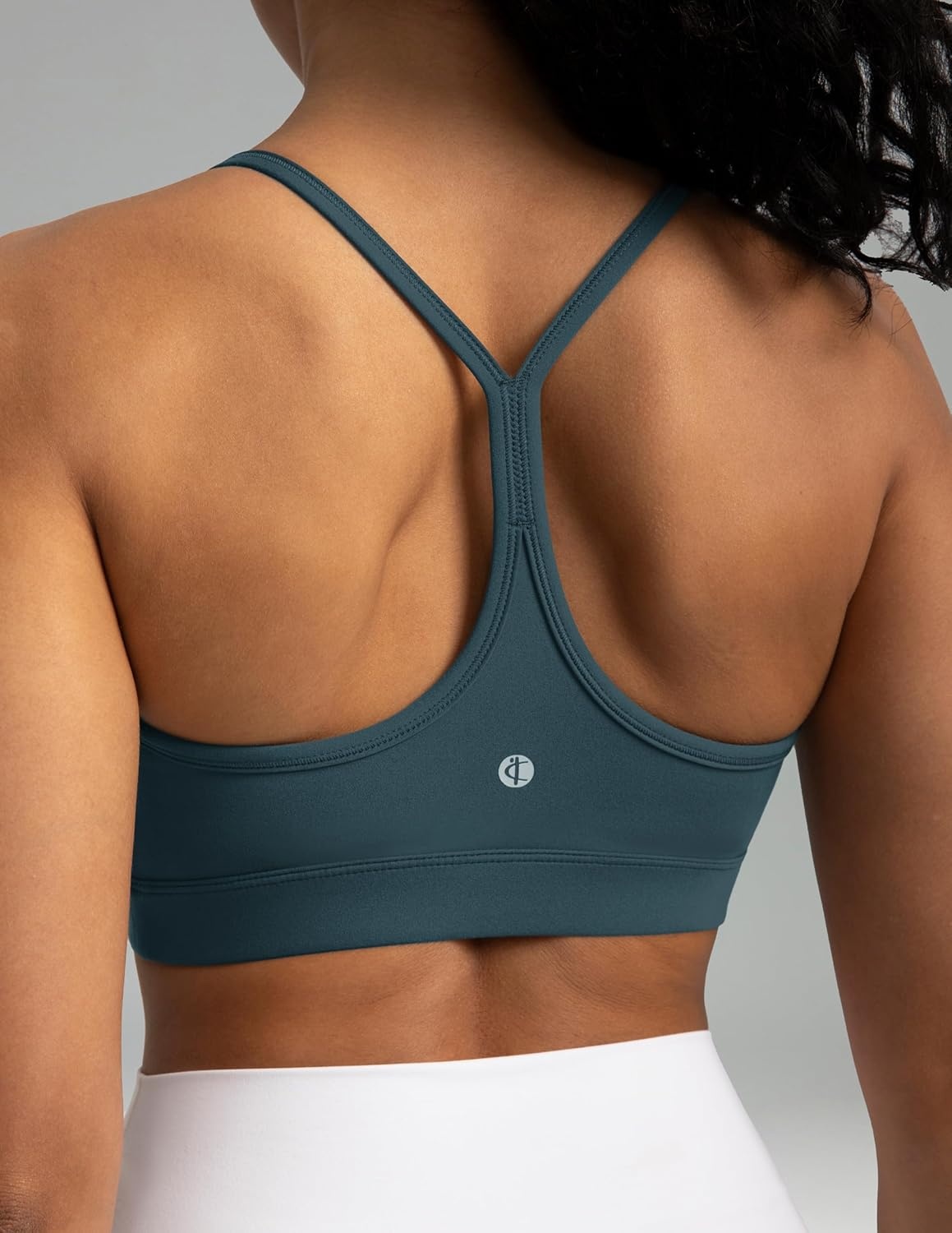 image:imageColorfulkoala Womens Dreamlux Y Back Sports Bra Low Impact Padded Workout Top with Built in Bra AC CupsDark Jasper