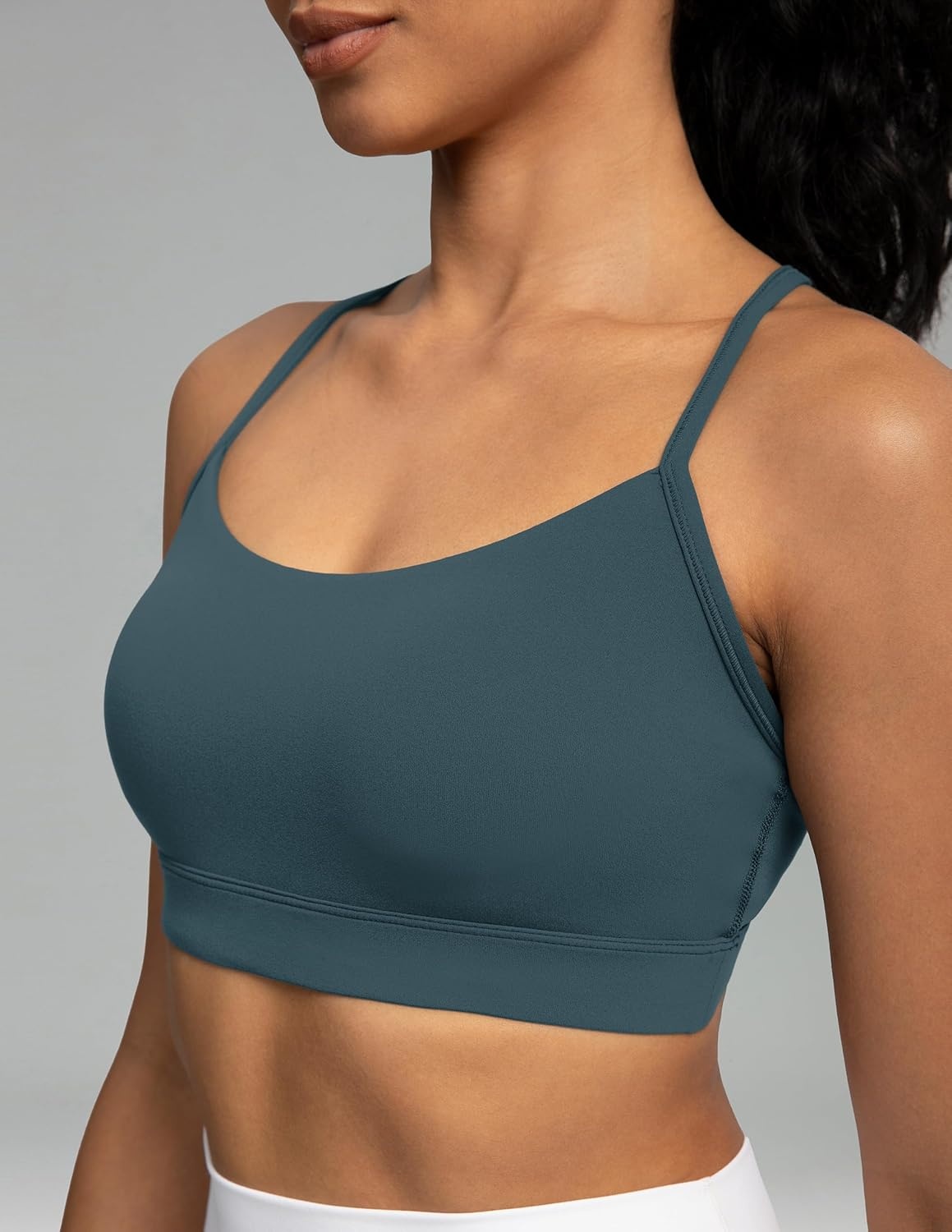 image:imageColorfulkoala Womens Dreamlux Y Back Sports Bra Low Impact Padded Workout Top with Built in Bra AC CupsDark Jasper