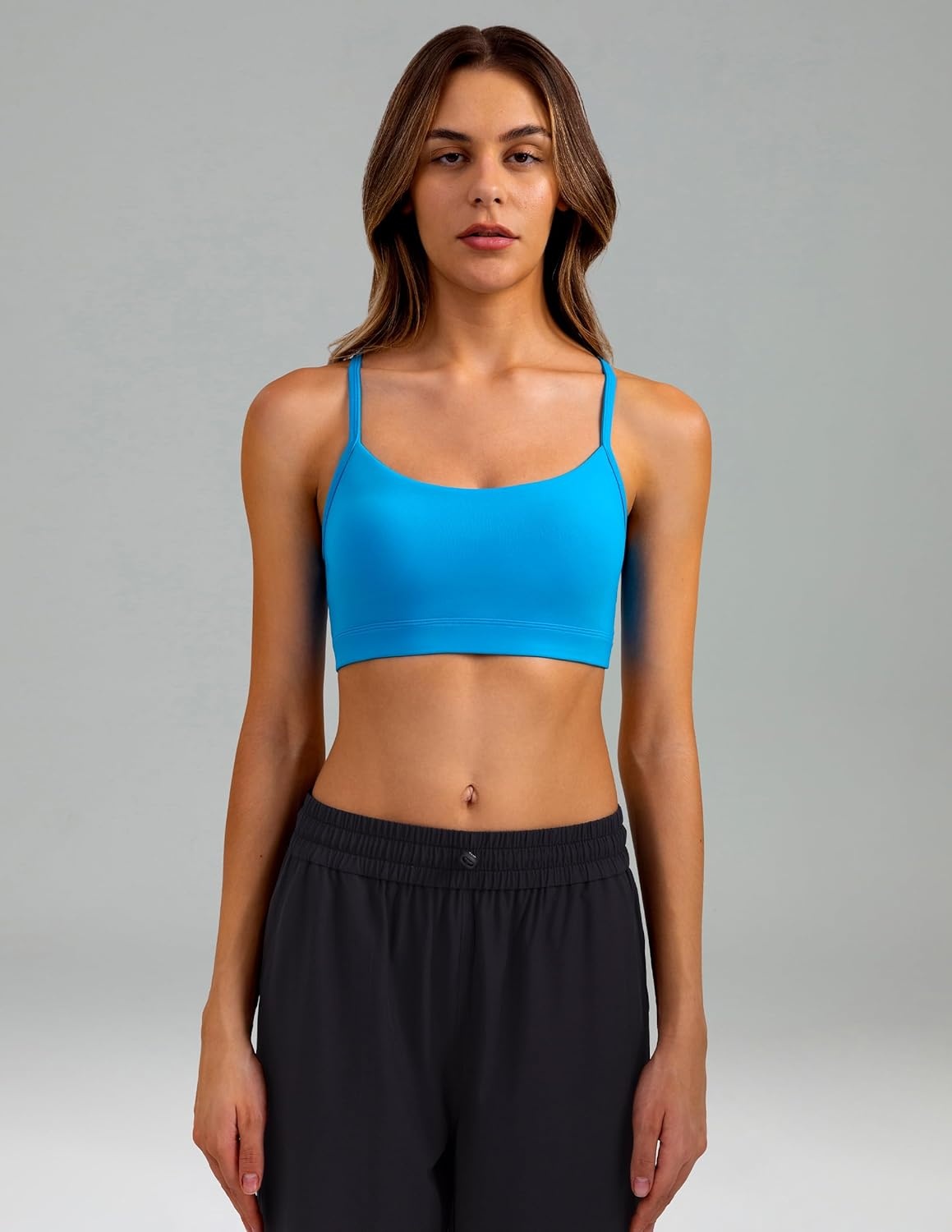 image:imageColorfulkoala Womens Dreamlux Y Back Sports Bra Low Impact Padded Workout Top with Built in Bra AC CupsHawaiian Ocean