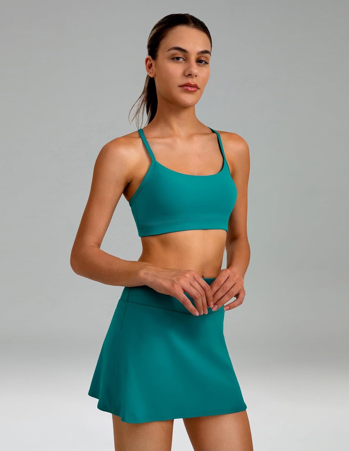 image:imageColorfulkoala Womens Dreamlux Y Back Sports Bra Low Impact Padded Workout Top with Built in Bra AC CupsNavigate
