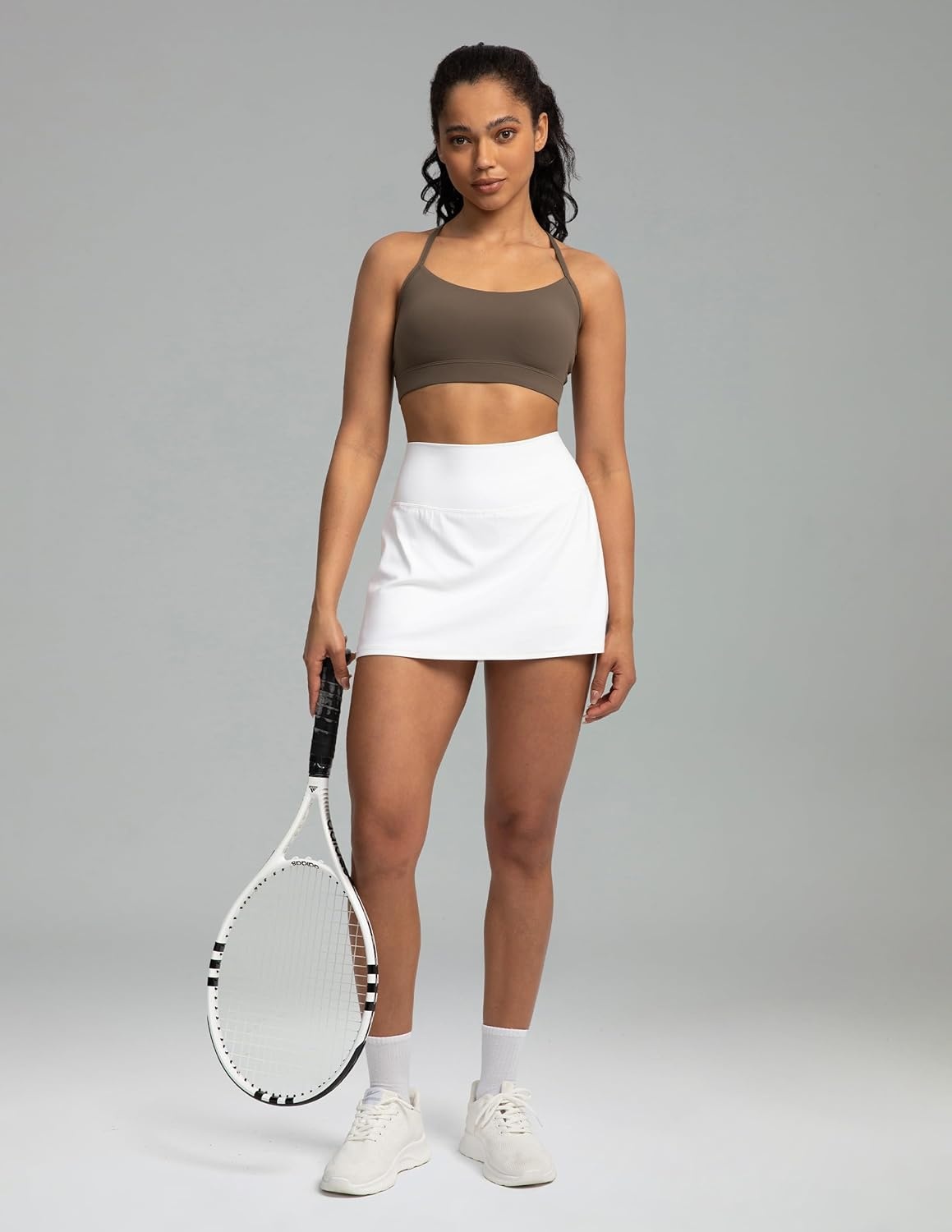 image:imageColorfulkoala Womens Dreamlux Y Back Sports Bra Low Impact Padded Workout Top with Built in Bra AC CupsOlive