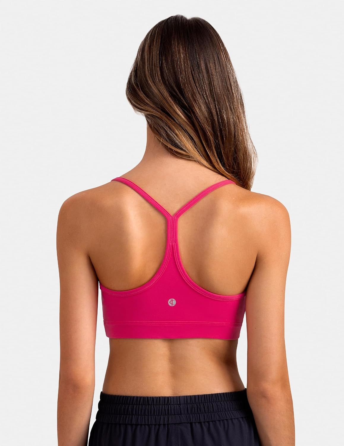 image:imageColorfulkoala Womens Dreamlux Y Back Sports Bra Low Impact Padded Workout Top with Built in Bra AC CupsRaspberry
