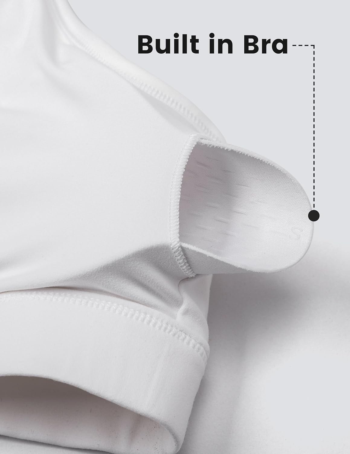 image:imageColorfulkoala Womens Dreamlux Y Back Sports Bra Low Impact Padded Workout Top with Built in Bra AC CupsWhite