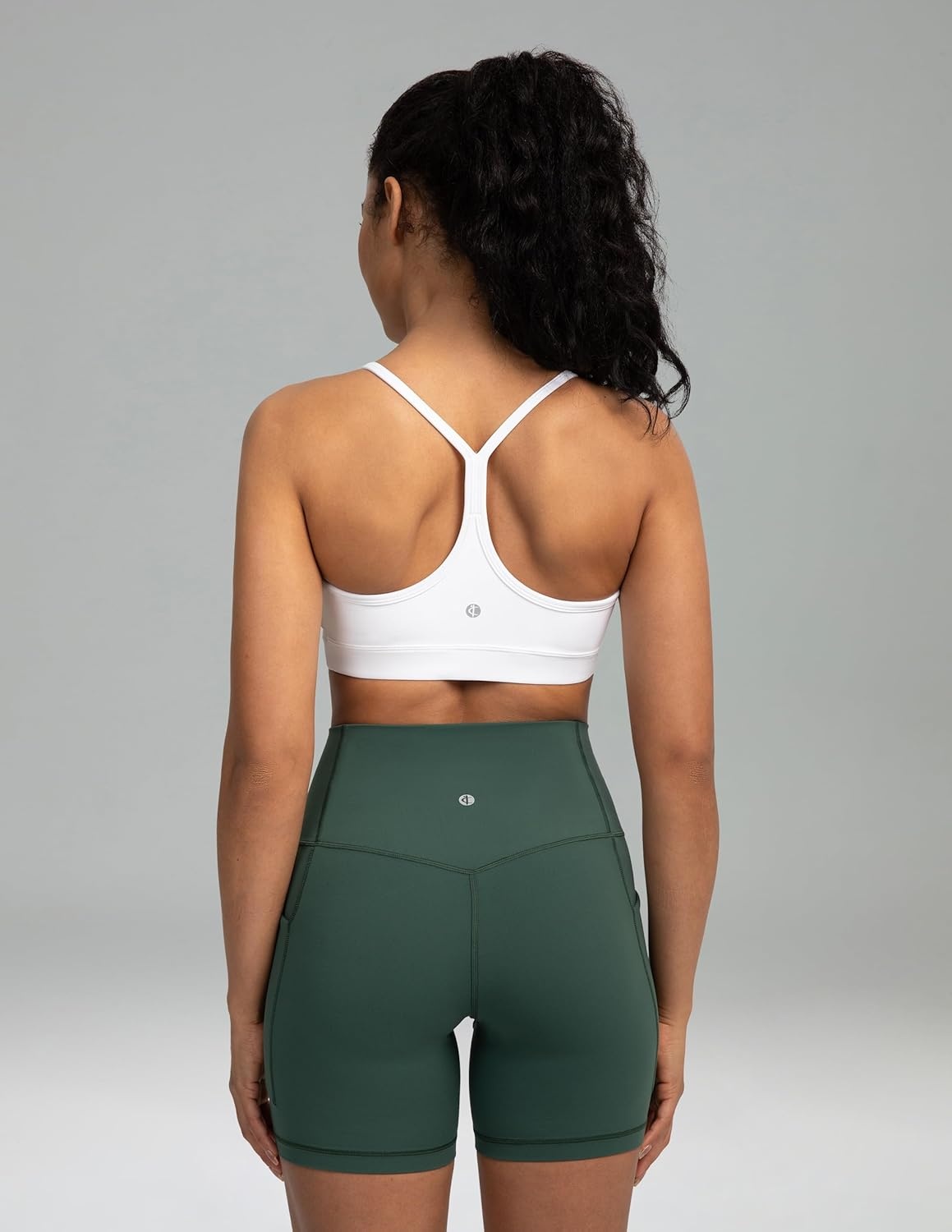 image:imageColorfulkoala Womens Dreamlux Y Back Sports Bra Low Impact Padded Workout Top with Built in Bra AC CupsWhite