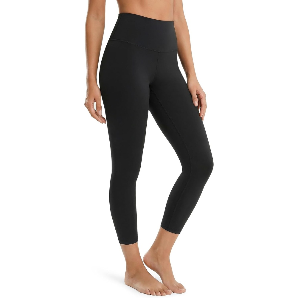 image:imageColorfulkoala Dreamlux High Waisted Leggings for Women with 21 Inseam Tummy Control Buttery Soft Capri Yoga PantsBlack