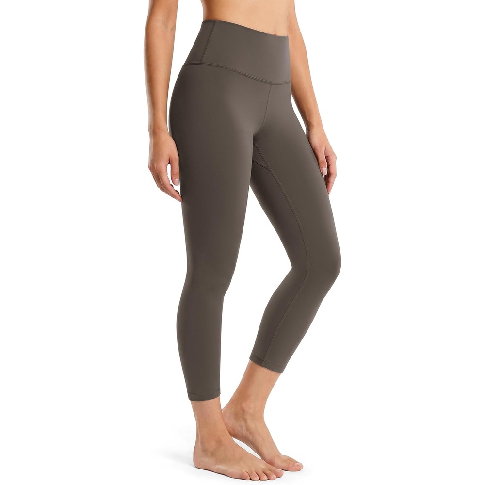 image:imageColorfulkoala Dreamlux High Waisted Leggings for Women with 21 Inseam Tummy Control Buttery Soft Capri Yoga PantsMajor Brown