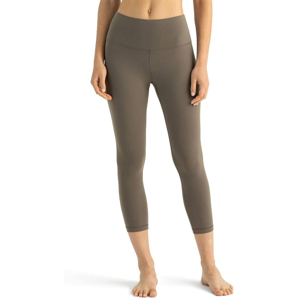 image:imageColorfulkoala Dreamlux High Waisted Leggings for Women with 21 Inseam Tummy Control Buttery Soft Capri Yoga PantsOlive