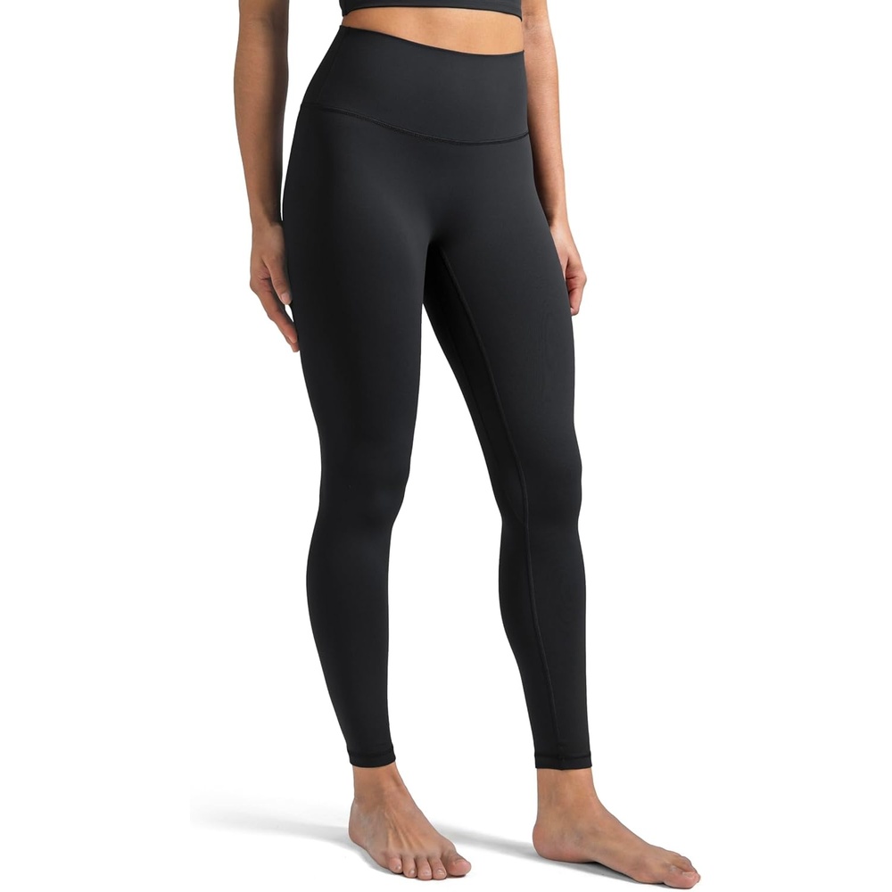 image:imageColorfulkoala Dreamlux No Front Seam Leggings for Women 2528 Inseam High Waisted Buttery Soft Yoga PantsBlack