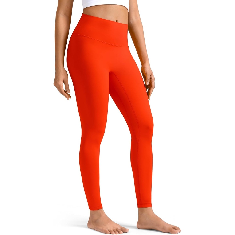 image:imageColorfulkoala Dreamlux No Front Seam Leggings for Women 2528 Inseam High Waisted Buttery Soft Yoga PantsCherry Tomato