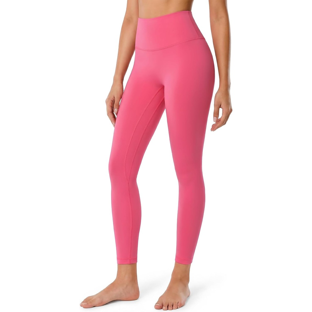 image:imageColorfulkoala Dreamlux No Front Seam Leggings for Women 2528 Inseam High Waisted Buttery Soft Yoga PantsHot Pink