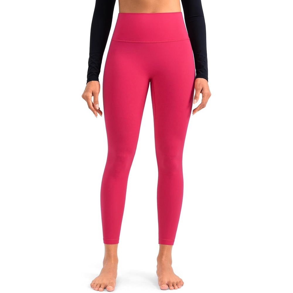 image:imageColorfulkoala Dreamlux No Front Seam Leggings for Women 2528 Inseam High Waisted Buttery Soft Yoga PantsRaspberry