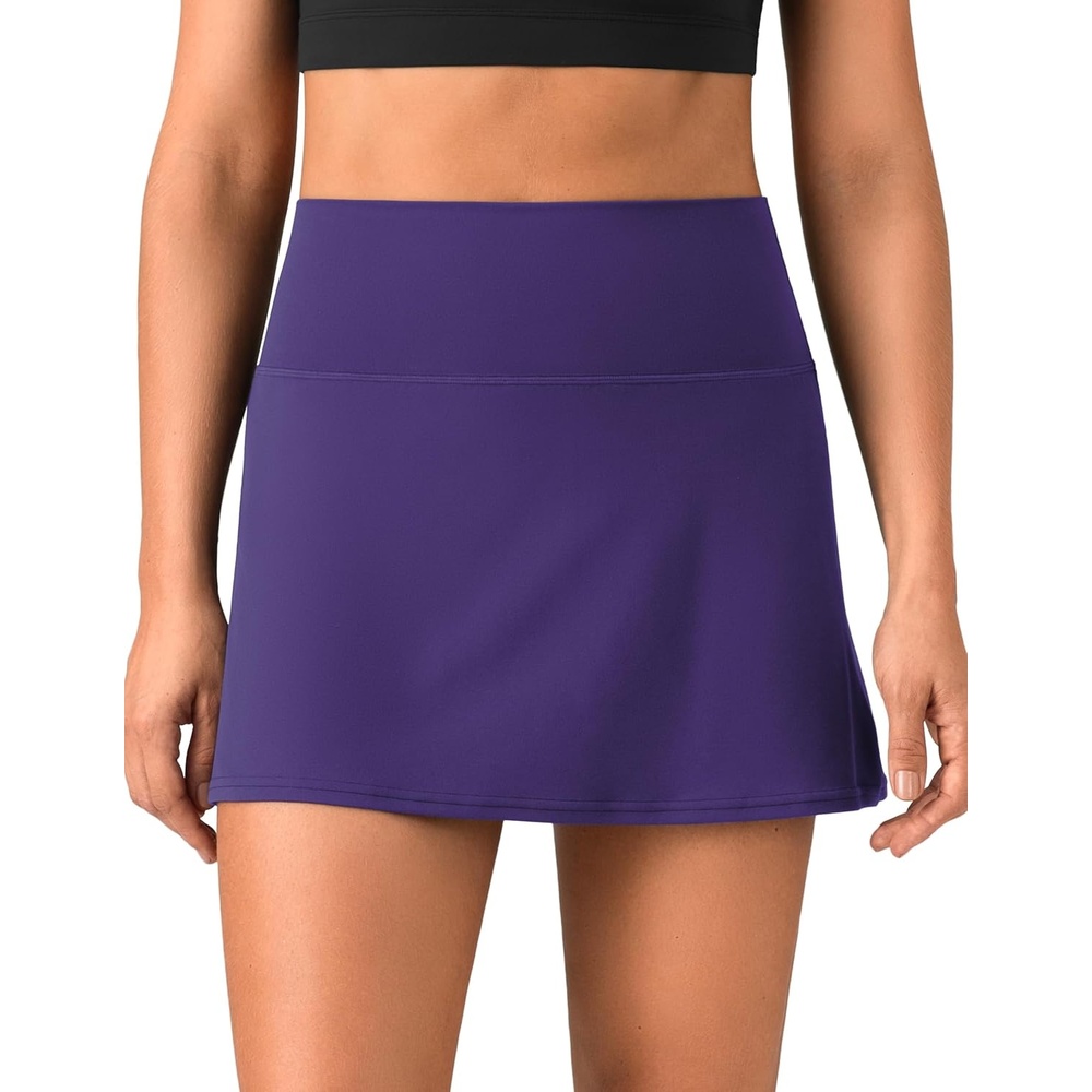 image:imageColorfulkoala Dreamlux Skirts for Women High Rise Athletic Golf Tennis Skorts Builtin Shorts with PocketsMulberry Purple