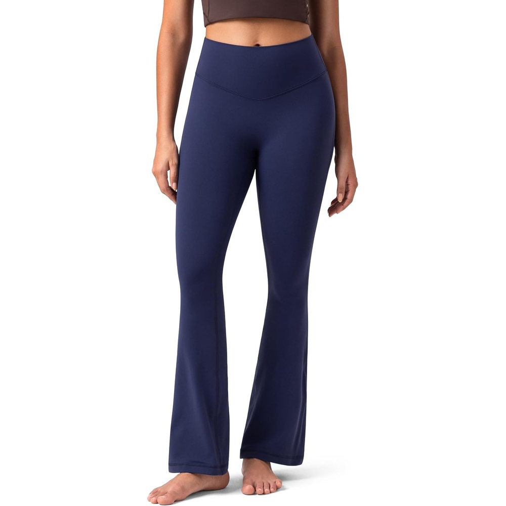 image:imageColorfulkoala No Front Seam Flare Leggings Dreamlux HighWaisted Workout Yoga Pants for Women 275 295 315 InseamEclipse