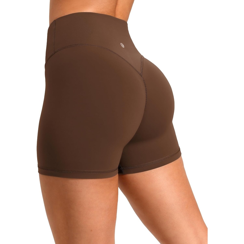 image:imageColorfulkoala Sculptiva ButtLifting Hidden Scrunch Workout Shorts for Women 4 No Front Seam HighWaisted Yoga ShortsCocoa