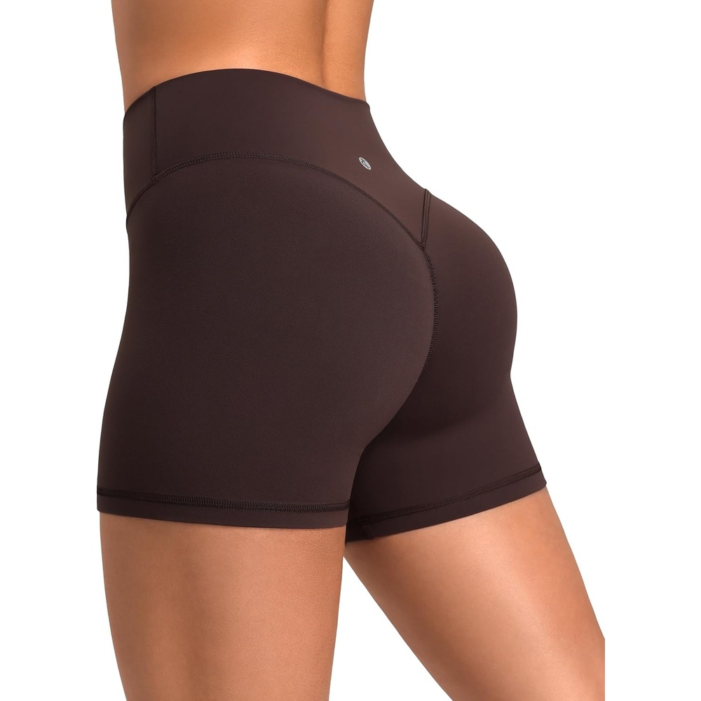 image:imageColorfulkoala Sculptiva ButtLifting Hidden Scrunch Workout Shorts for Women 4 No Front Seam HighWaisted Yoga ShortsEspresso