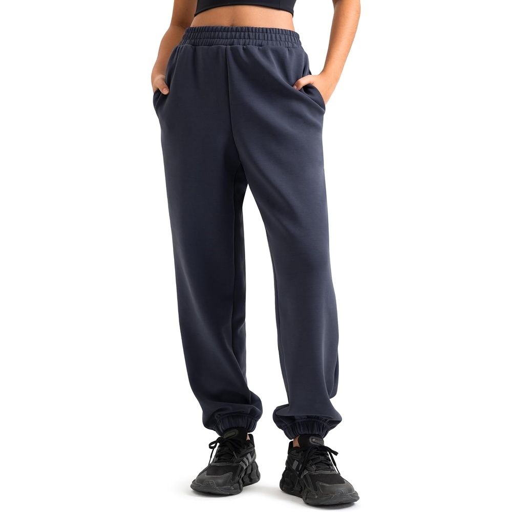 image:imageColorfulkoala Velvra Modal Fleece Lined Joggers for Women High Waisted Thermal Winter Sweatpants Pants with PocketsBlue Ink