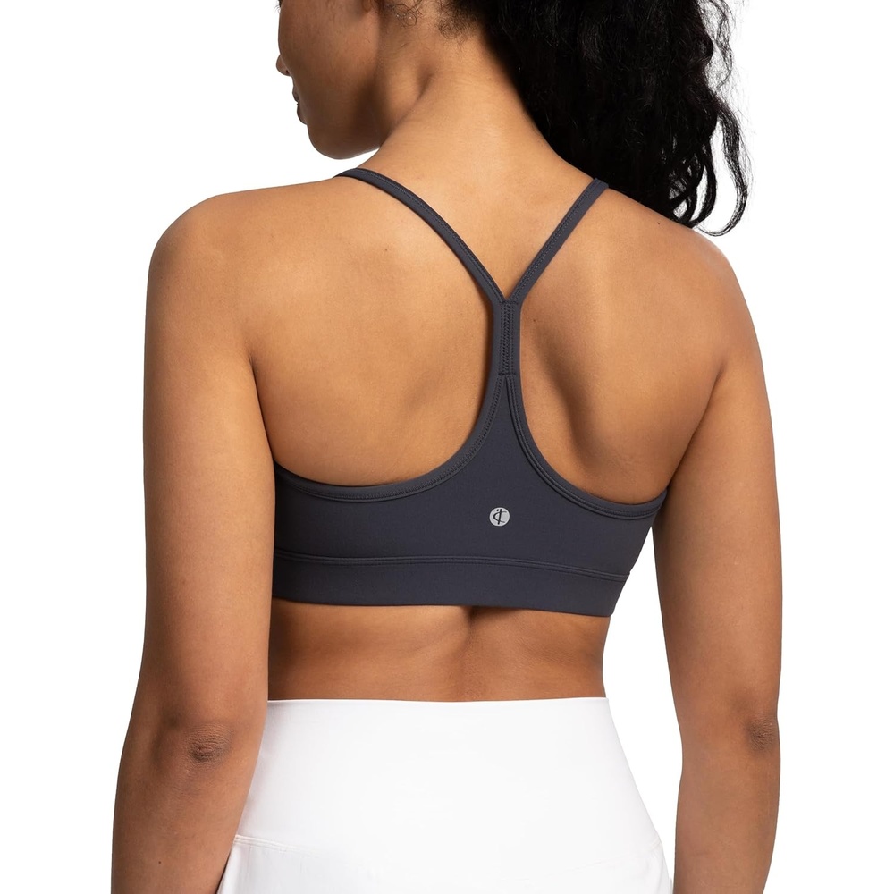 image:imageColorfulkoala Womens Dreamlux Y Back Sports Bra Low Impact Padded Workout Top with Built in Bra AC CupsBlue Ink