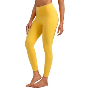 image:imageColorfulkoala Dreamlux No Front Seam Leggings for Women 2528 Inseam High Waisted Buttery Soft Yoga PantsBlazing Yellow