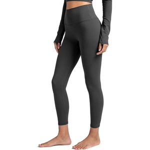image:imageColorfulkoala Dreamlux No Front Seam Leggings for Women 2528 Inseam High Waisted Buttery Soft Yoga PantsDark Carbon