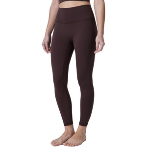 image:imageColorfulkoala Dreamlux No Front Seam Leggings for Women 2528 Inseam High Waisted Buttery Soft Yoga PantsEspresso