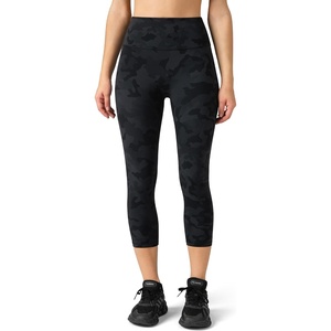 image:imageColorfulkoala Dreamlux No Front Seam Leggings for Women High Waisted Capris 21 Inseam Yoga PantsGrey Camouflage