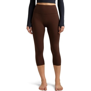 image:imageColorfulkoala Dreamlux No Front Seam Leggings for Women High Waisted Capris 21 Inseam Yoga PantsRoasted Chestnut