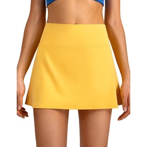 image:imageColorfulkoala Dreamlux Skirts for Women High Rise Athletic Golf Tennis Skorts Builtin Shorts with PocketsBlazing Yellow