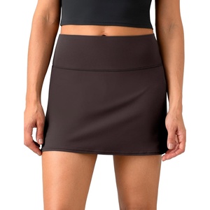image:imageColorfulkoala Dreamlux Skirts for Women High Rise Athletic Golf Tennis Skorts Builtin Shorts with PocketsEspresso