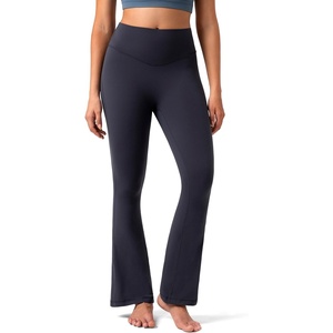 image:imageColorfulkoala No Front Seam Flare Leggings Dreamlux HighWaisted Workout Yoga Pants for Women 275 295 315 InseamBlue Ink