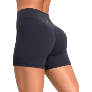 image:imageColorfulkoala Sculptiva ButtLifting Hidden Scrunch Workout Shorts for Women 4 No Front Seam HighWaisted Yoga ShortsBlue Ink