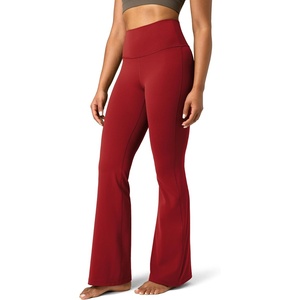 image:imageColorfulkoala Womens Dreamlux Workout Flared Leggings High Waisted Wide Leg Bootcut Yoga Pants 295  315 InseamMerlot