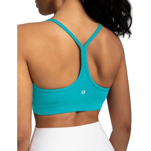 image:imageColorfulkoala Womens Dreamlux Y Back Sports Bra Low Impact Padded Workout Top with Built in Bra AC CupsCeramic Green
