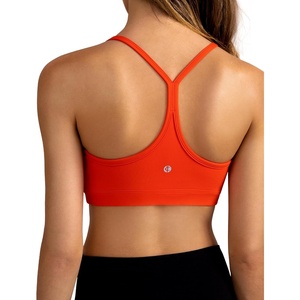 image:imageColorfulkoala Womens Dreamlux Y Back Sports Bra Low Impact Padded Workout Top with Built in Bra AC CupsCherry Tomato