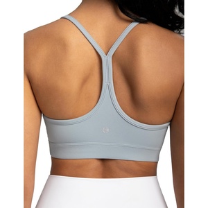 image:imageColorfulkoala Womens Dreamlux Y Back Sports Bra Low Impact Padded Workout Top with Built in Bra AC CupsFaded Denim
