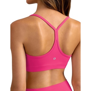 image:imageColorfulkoala Womens Dreamlux Y Back Sports Bra Low Impact Padded Workout Top with Built in Bra AC CupsHot Pink