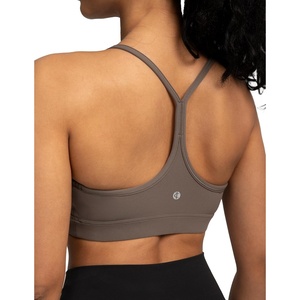 image:imageColorfulkoala Womens Dreamlux Y Back Sports Bra Low Impact Padded Workout Top with Built in Bra AC CupsMajor Brown