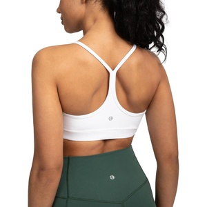 image:imageColorfulkoala Womens Dreamlux Y Back Sports Bra Low Impact Padded Workout Top with Built in Bra AC CupsWhite