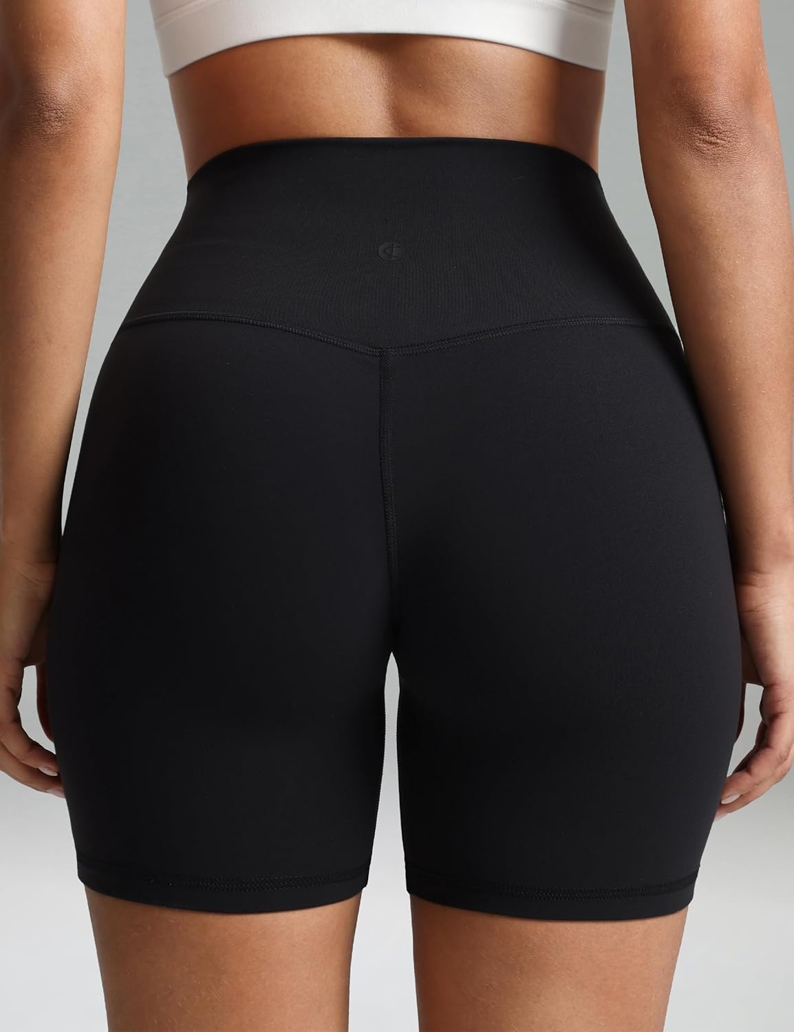 image:imageColorfulkoala Dreamlux No Front Seam High Waist Biker Shorts for Women 6 Inseam Workout Yoga ShortsBlack