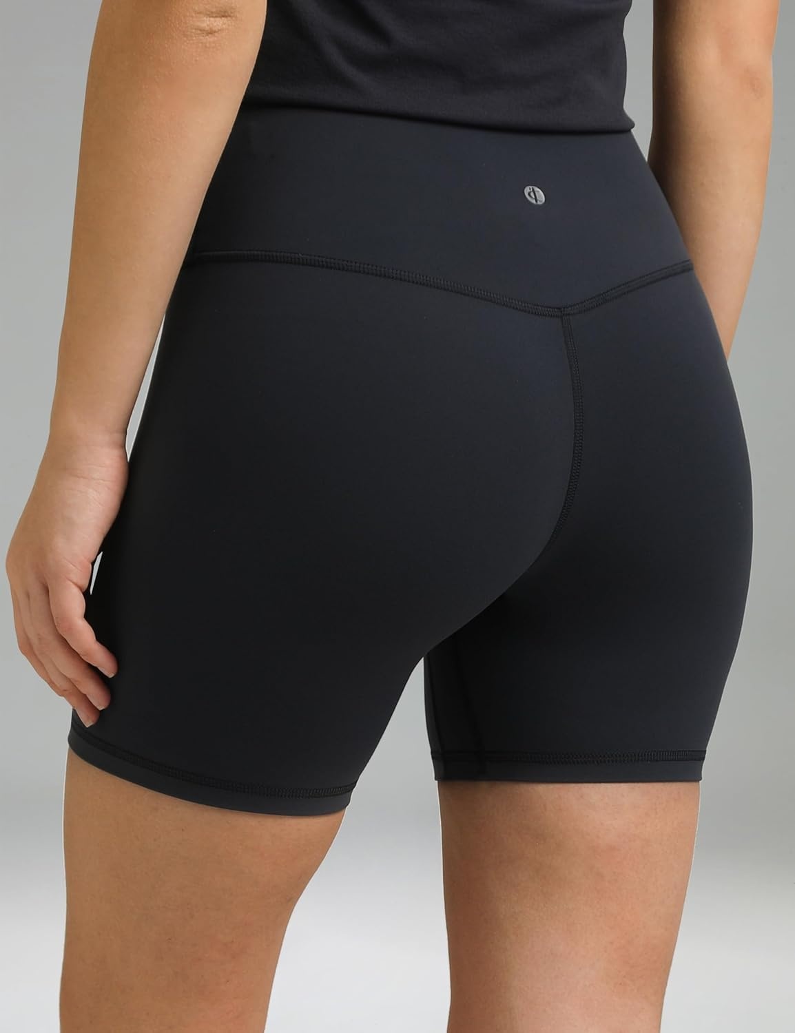 image:imageColorfulkoala Dreamlux No Front Seam High Waist Biker Shorts for Women 6 Inseam Workout Yoga ShortsBlue Ink