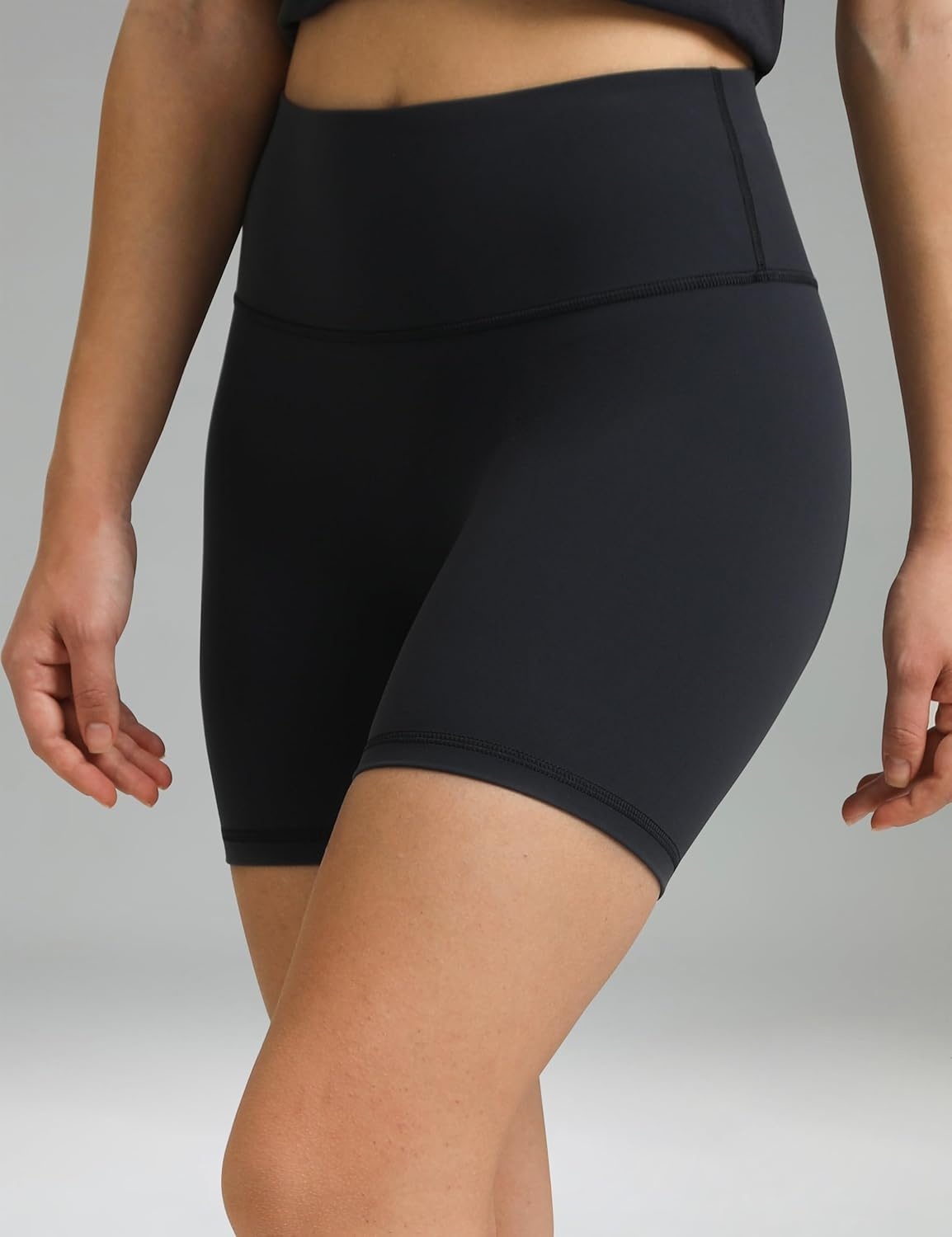 image:imageColorfulkoala Dreamlux No Front Seam High Waist Biker Shorts for Women 6 Inseam Workout Yoga ShortsBlue Ink