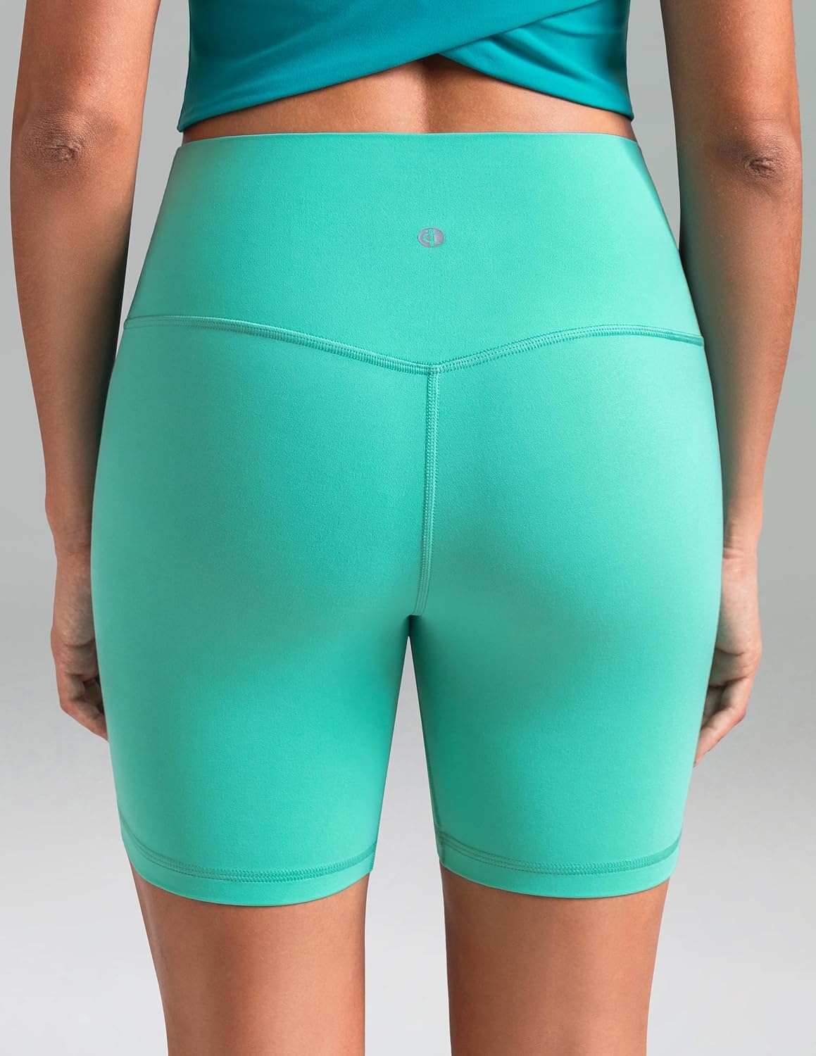 image:imageColorfulkoala Dreamlux No Front Seam High Waist Biker Shorts for Women 6 Inseam Workout Yoga ShortsCockatoo