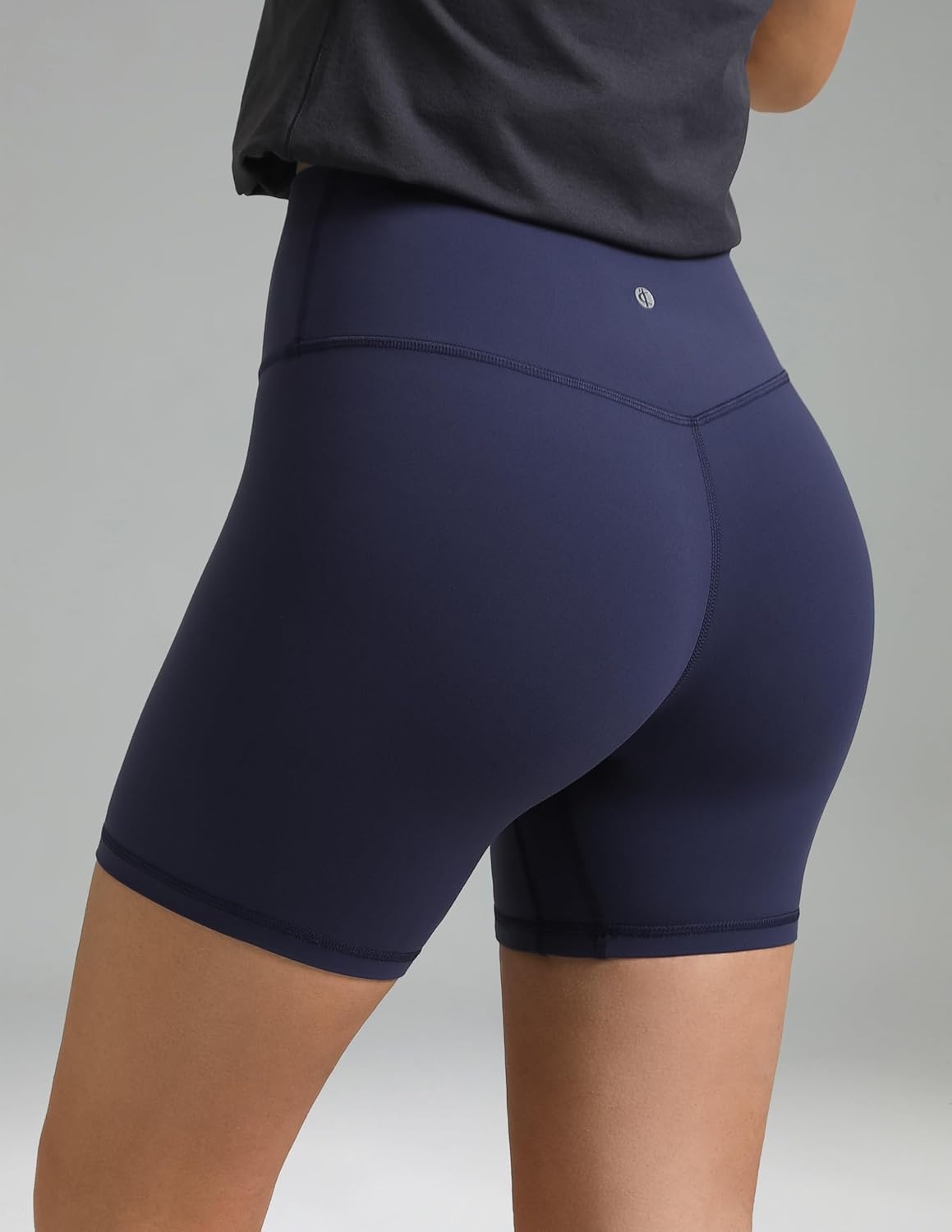image:imageColorfulkoala Dreamlux No Front Seam High Waist Biker Shorts for Women 6 Inseam Workout Yoga ShortsEclipse
